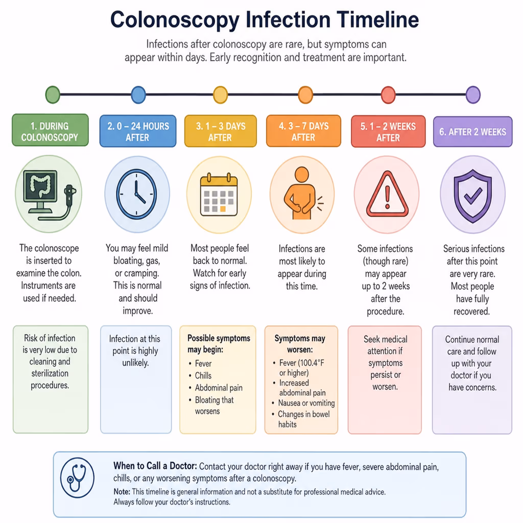 Colonoscopy Infection Timeline